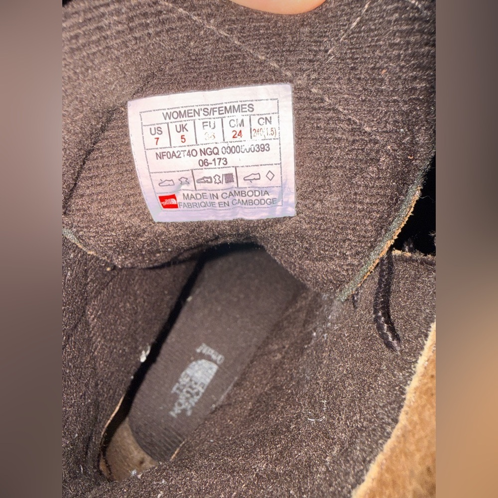 The North Face Boots Brown Ballard Lace II Ankle Women’s Leather Boots Casual 7 - Picture 8 of 8
